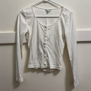 Petite Studio NYC Ivory Ava Jersey Top (XS)